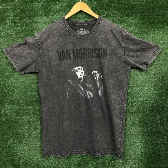 Van Morrison Graphic Vintage Style Acid wash T-shirt size XL - Picture 1 of 4